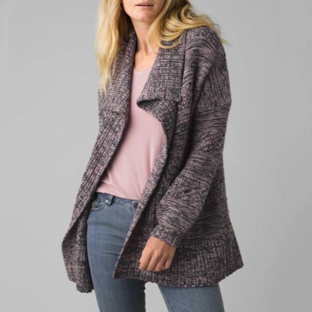 Prana Sukie Duster Cardigan Sweater, Magnet Grey